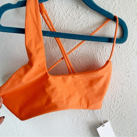 Mikoh Queensland Cross Shoulder Bikini Top Orange XS NWT - Picture 3 of 6